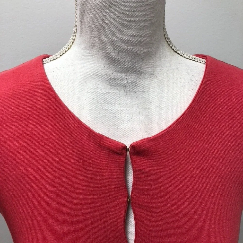 Tory Burch Shift Dress Womens Small Coral Red Business Office Career Teacher‎